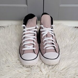 Converse Chuck Taylor Allstar Mens  High-Top Sneakers in Pink and White